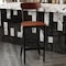 Flash Furniture Barstool with Walnut Wood Seat and Boomerang Back XU-DG6V6B-WAL-GG - alternate 1